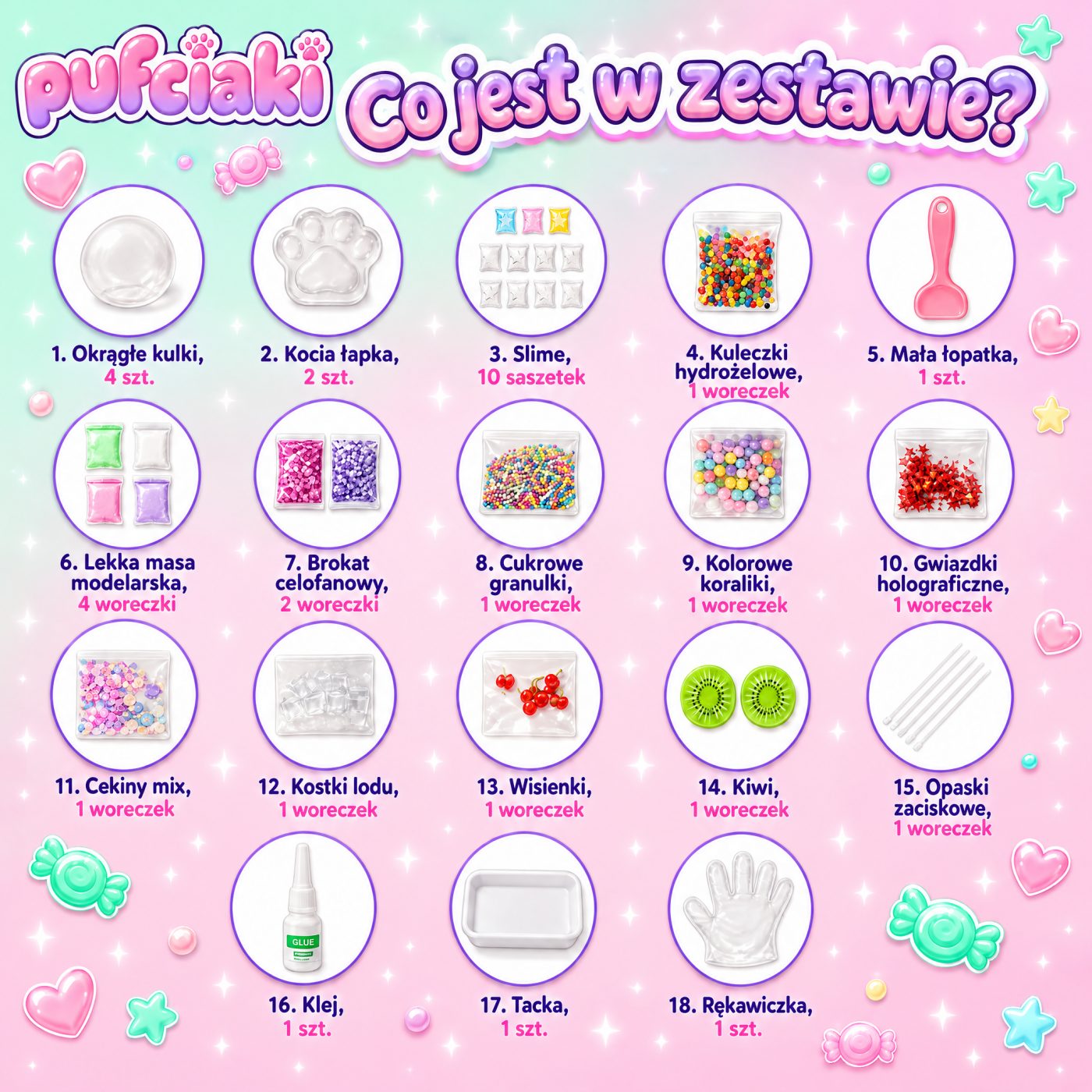 Co jest w zestawie: 18 elementów